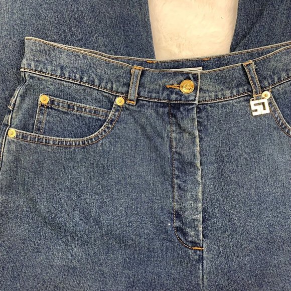 St. John Sport Womens High Rise Straight Jeans Size 10. Blue Stretch. Marie Gray - Picture 8 of 8